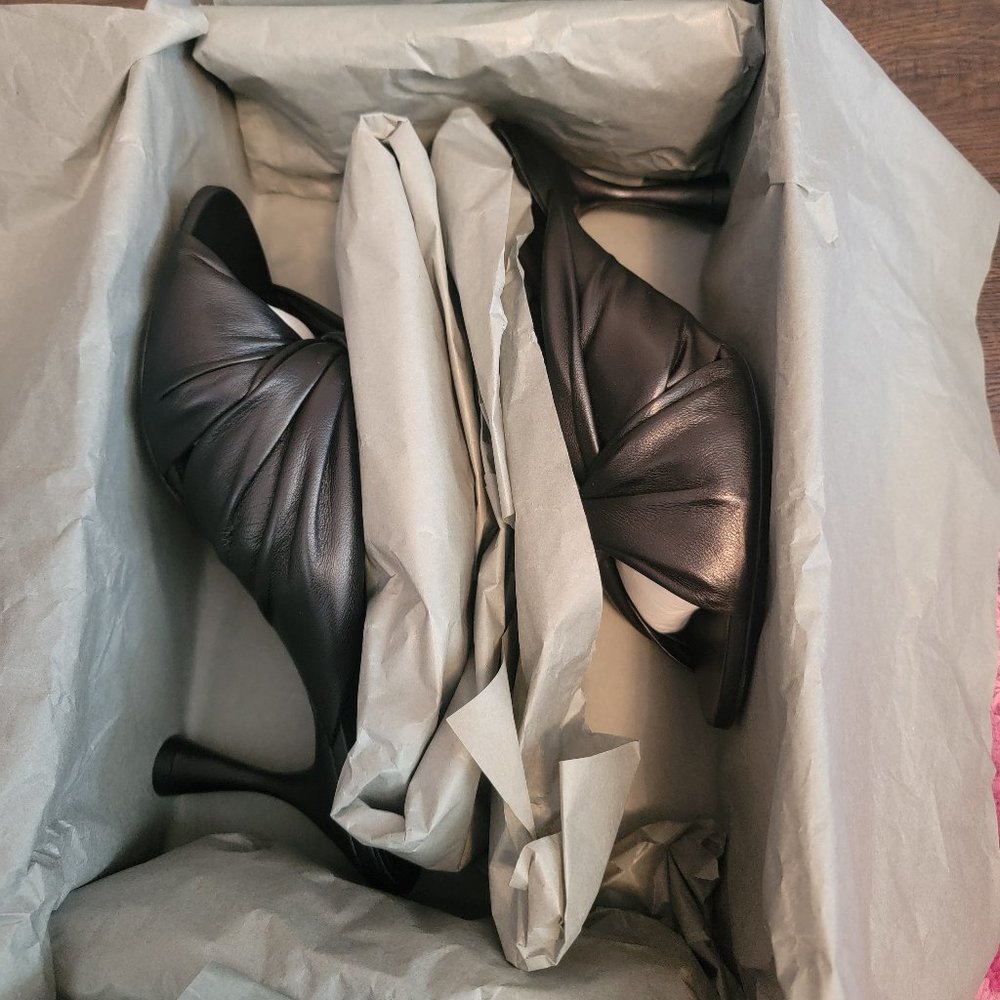 Black Balenciaga summer sandals